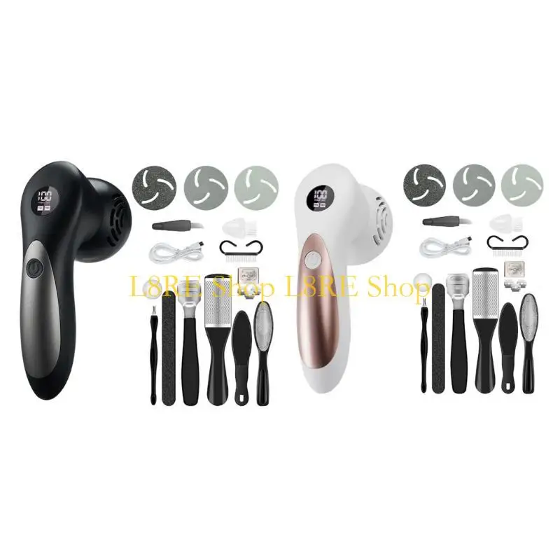 L8RE Electric Feet Callus Remover Rechargeable Waterproof Pedicure Foot File Tool