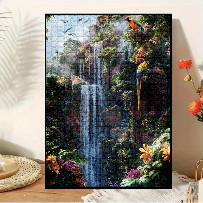 1000+ قطعة من أحجية الصور المقطوعة الببغاء النابضة بالحياة والمشهد الاستوائي - ورق سميك متين، مقاس بدون خياطة، 50.04 × 69.85 سم - مثالي لـ Adu #4