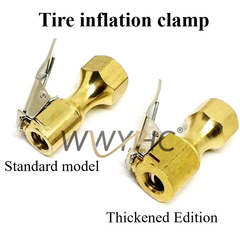 

Suitable for Tire Inflatable Chuck, Tire Pressure Gauge Inflator Fitting Pipe Joint, Pure Copper Inflatable Nozzle Chuck