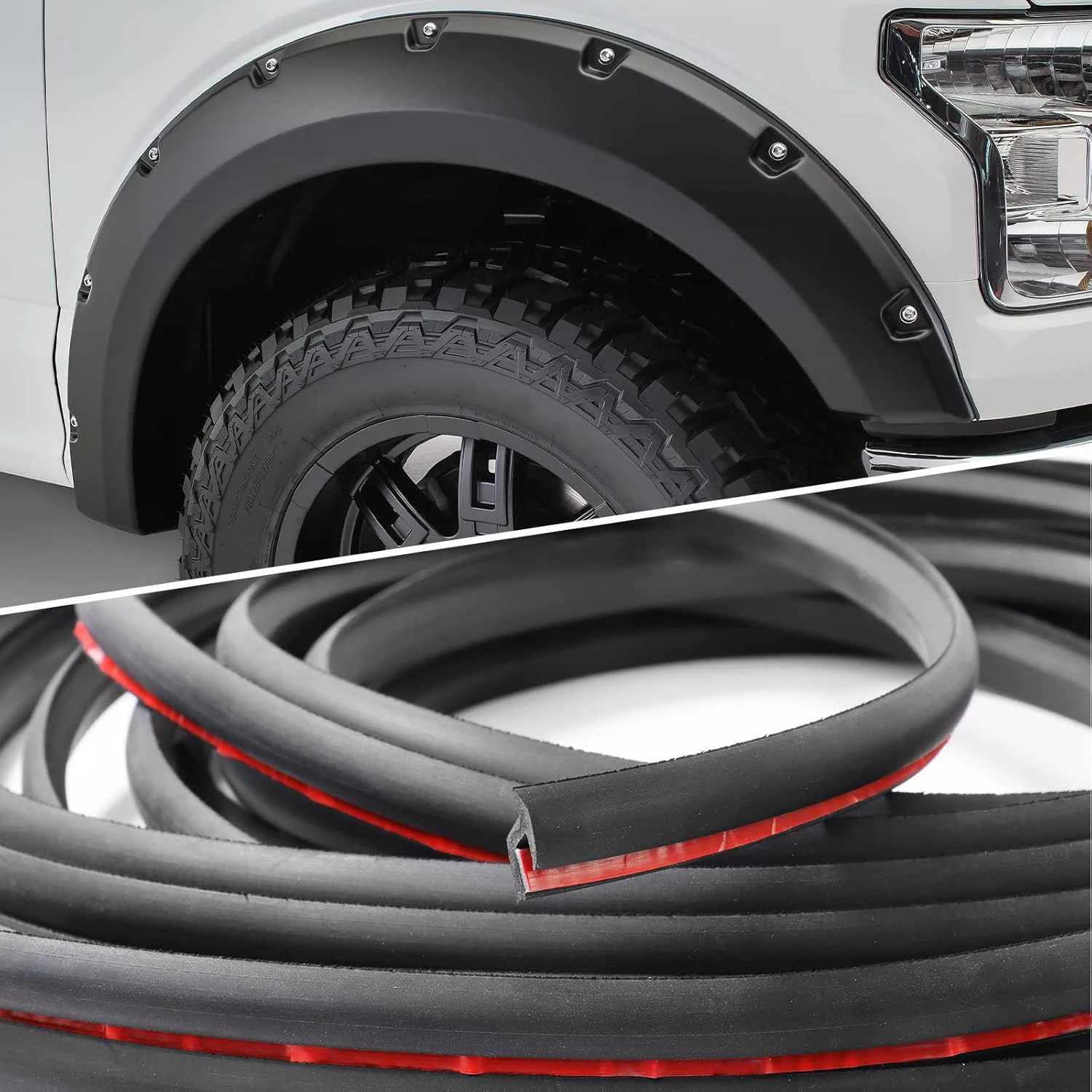 

Car Fender Flares Edge Trim Fender Flare Rubber Seal Strip 10m EPDM Rubber Seal For Automotive and Truck Wheel Wells