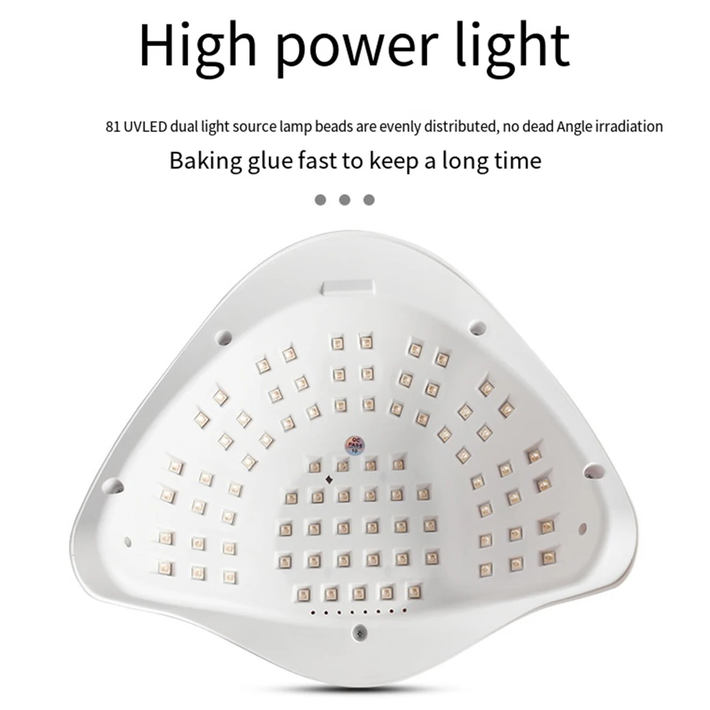 High Power Nageldroger 380 W voor Gel Nagels Snelle Cure Droger met 81 LED 4 Timer Nagel Lichttherapie lampen Uv Nagellamp