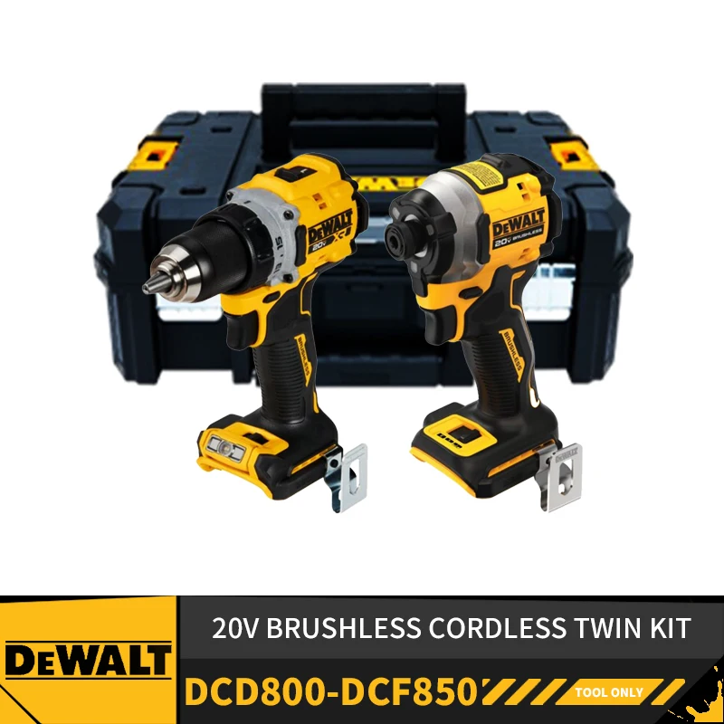 DEWALT DCD800 DCF850 Brushless Cordless Drill Impact Driver Twin Kit TSTAK II 20V Lithium Power Tools Kit