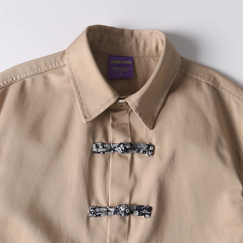 Chemise à manches courtes de style chinois pour hommes, style national, bouche pan, haute qualité, nouveau
