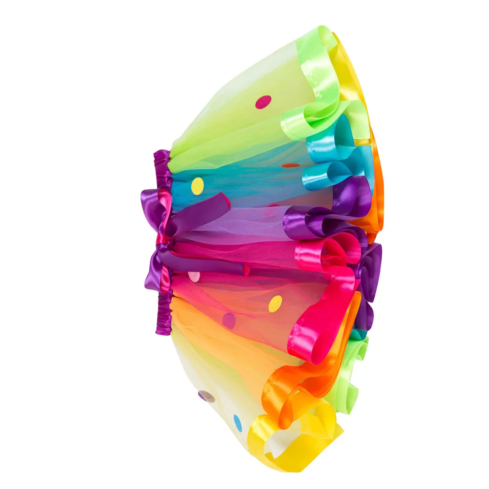 

Skirt Rainbow Princess Dress Net Summer Midiskirt for Kids Tulle Child