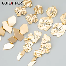 GUFEATHER ME06,jewelry accessories,18k gold rhodium plated,copper,nickel free,hand made,jewelry making,diy earrings,4pcs/lot