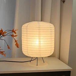 Japanese Rice Paper Table Lamps Wabi Sabi Akari Noguchi Yong Led Desk Lamp Bedroom Home Decor Living Room Lantern Light Fixtures