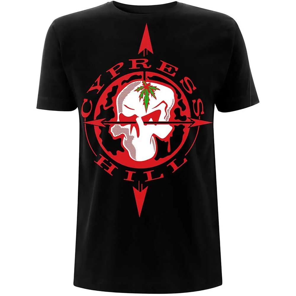 Playera Cypress Hill Skull Compass camiseta oficial para hombre Unisex Goth Y2k ropa de manga corta Vintage Cool Casual camisas para hombre