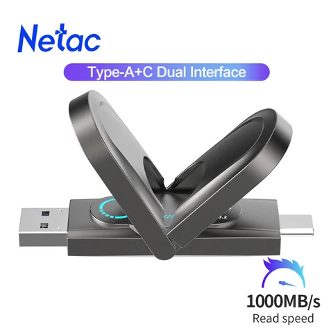Netac US9 Pendrive 256G 512G 1TB Solid State USB High Speed 1000MB/s…