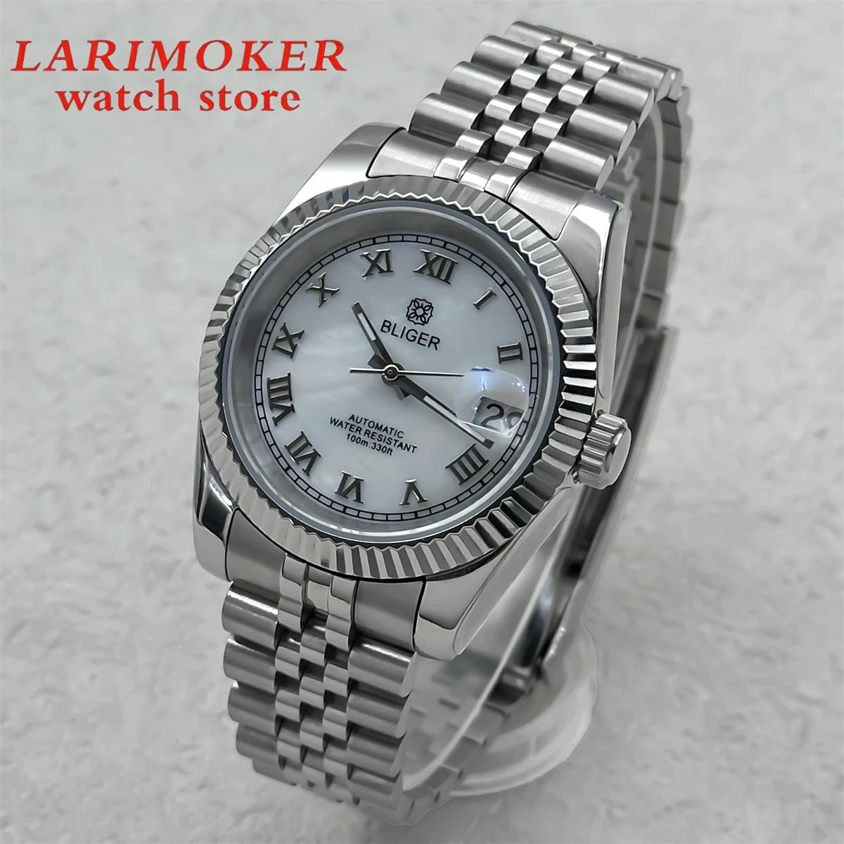 BLIGER 36mm/39mm Men\'s watch Roman Dial Sapphire glass 10ATM waterproof NH35A automatic movement stainless steel bracelet