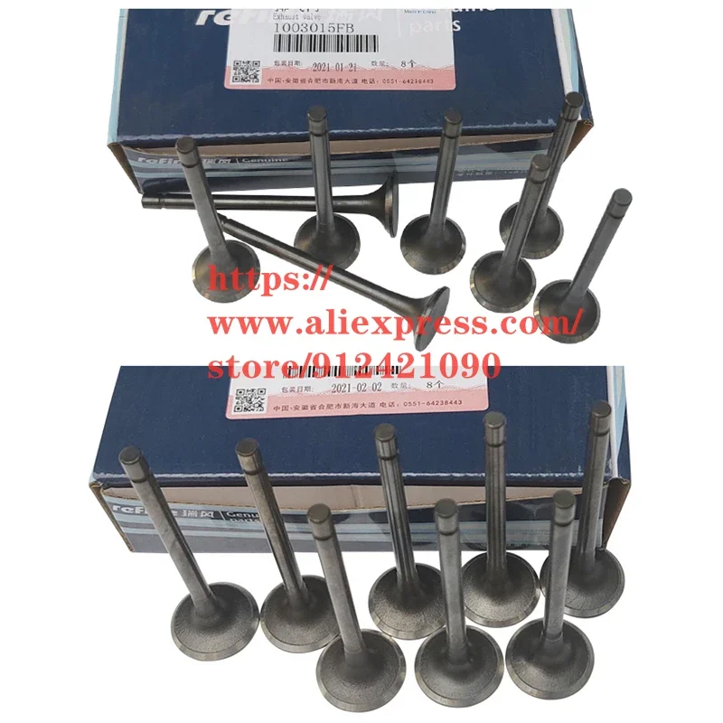 16pcs/set Engine Intake Valve & Exhaust Valve For JAC J3 TurinJ5 Rein Refine M5 S2/T40 S3/T5 S5