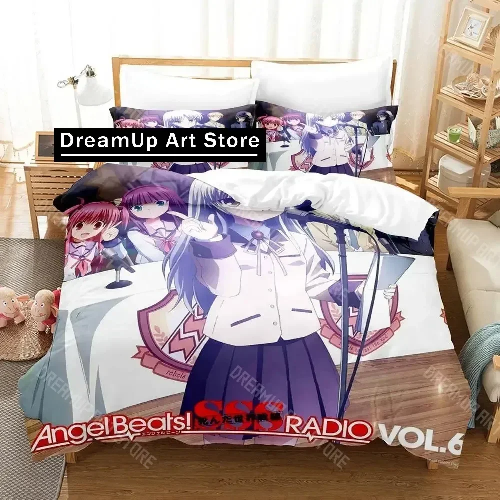 2026 3D Print Angel Beats Bedding Set Single Twin Full Queen King Size Bed Set Aldult Kid Bedroom Duvetcover Sets Anime Bed Shee