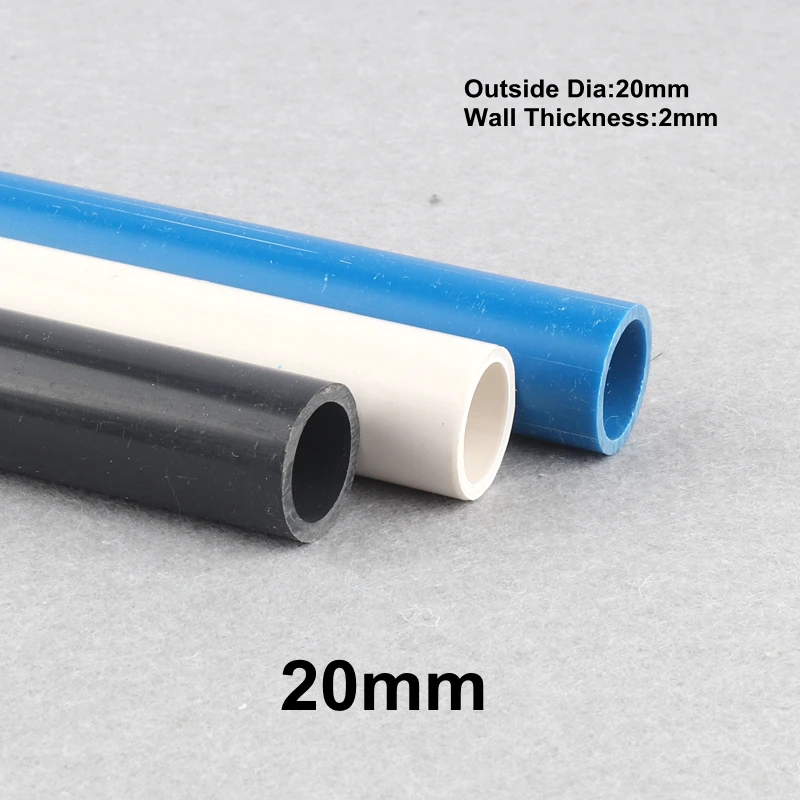 50cm Outside Dia20~40mm PVC Tube White/Blue/Grey UPVC Pipe Fitting for Garden irrigation PVC Connector