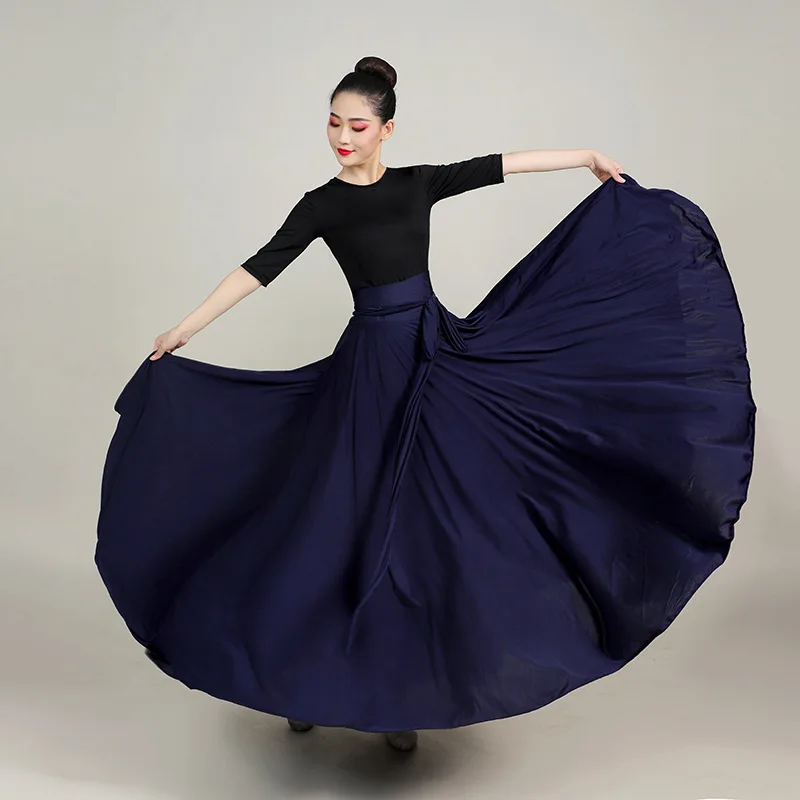 Modern Dance Skirt Stage Performance Clothing Women's Tibetan and Mongolian Dance One piece Large Swing Skirt 720 degrees