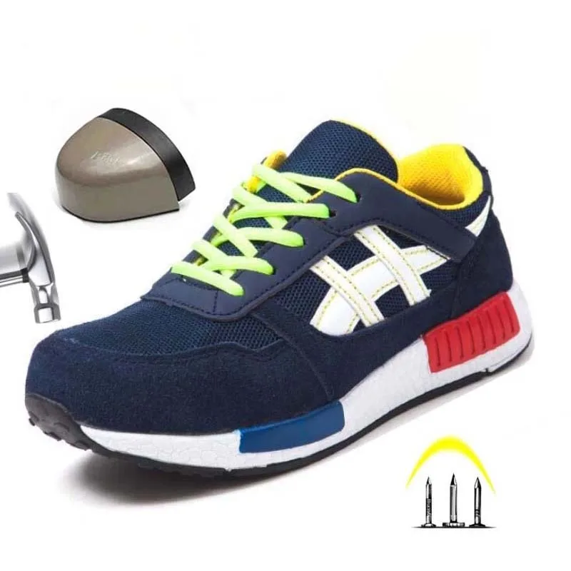 Men Women Safety Shoes Steel Toe Work Shoes Flats Casual Protective Footwear Sneaker Protect Construction Safety Mens Work Boots