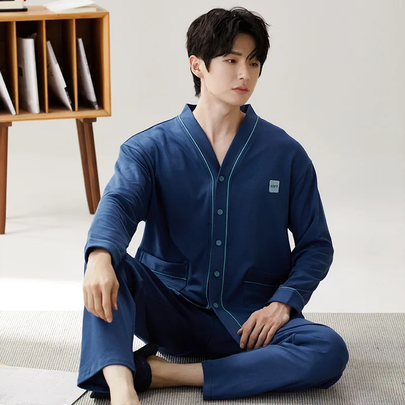 Thermal Clothes for Men Underwear Men's Winter Set Long Sleeve Warm Cardigan Home Clothes Can Be Wearing Winter Underwear Men