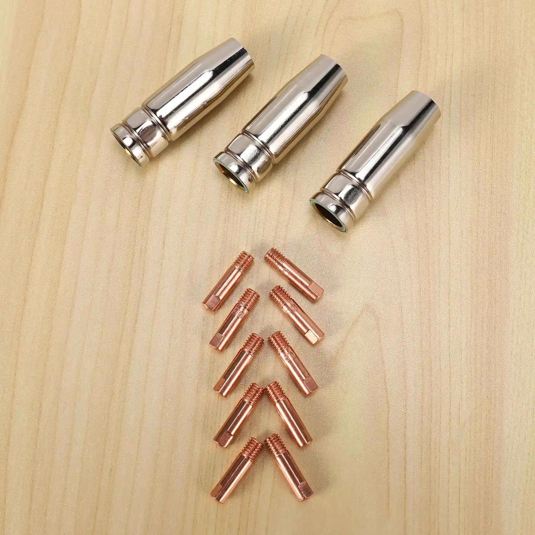 13 Stuks Co2 Mig Lastoorts Luchtgekoelde Mb 15ak Contactpunthouder Gasmondstuk 0.8Mm Lasschild Mantelmondstuk Tip Set