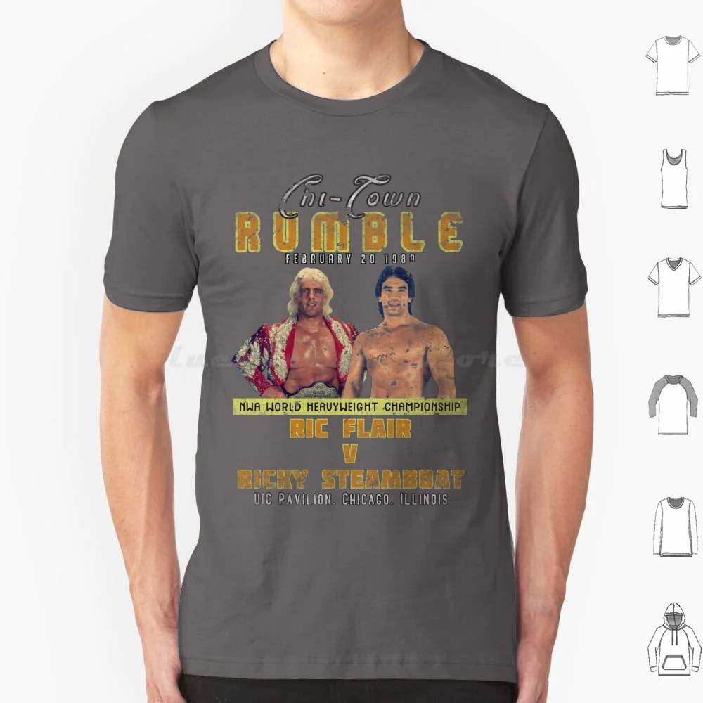Chi-Town Rumble T Shirt 6xl Cotton Cool Tee Wrestling Vintage Retro 80s Prowrestling