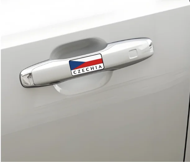 2-Pack Czech Flag Style Car Stickers, Car Logo Stickers, Suitable for Various Car Model Decoration Accessories