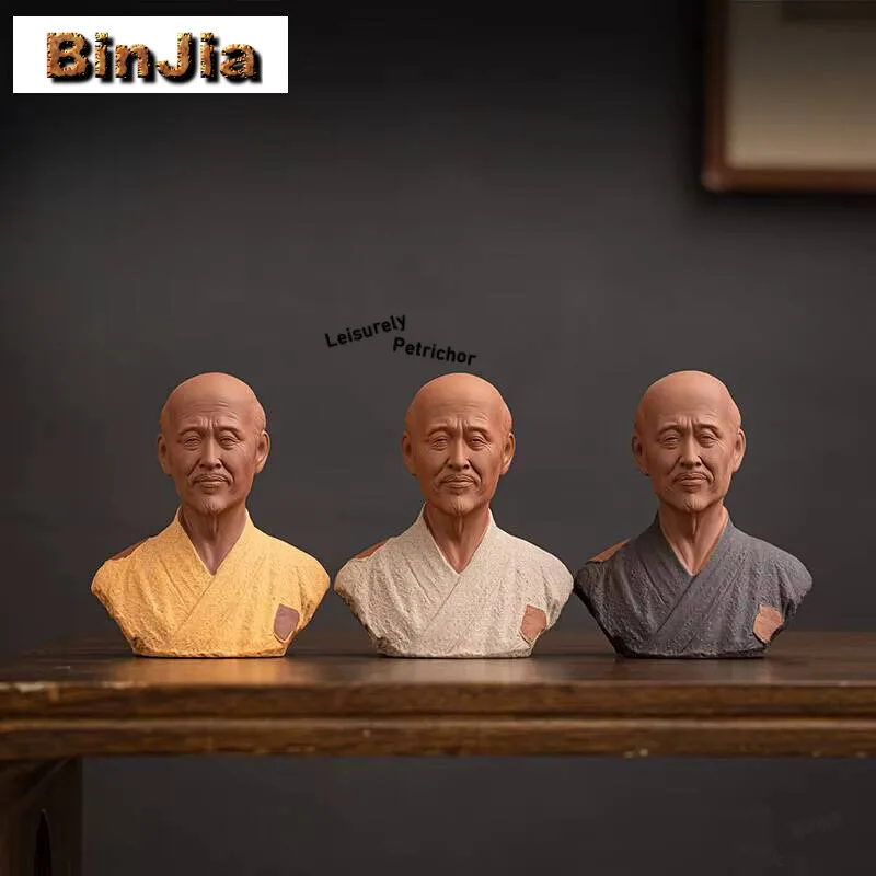 

Zen Ceramic Master Hongyi Bust Home Furnishings New Chinese Style Study Room Tea Creative Desktop Decoration Accessories Craft