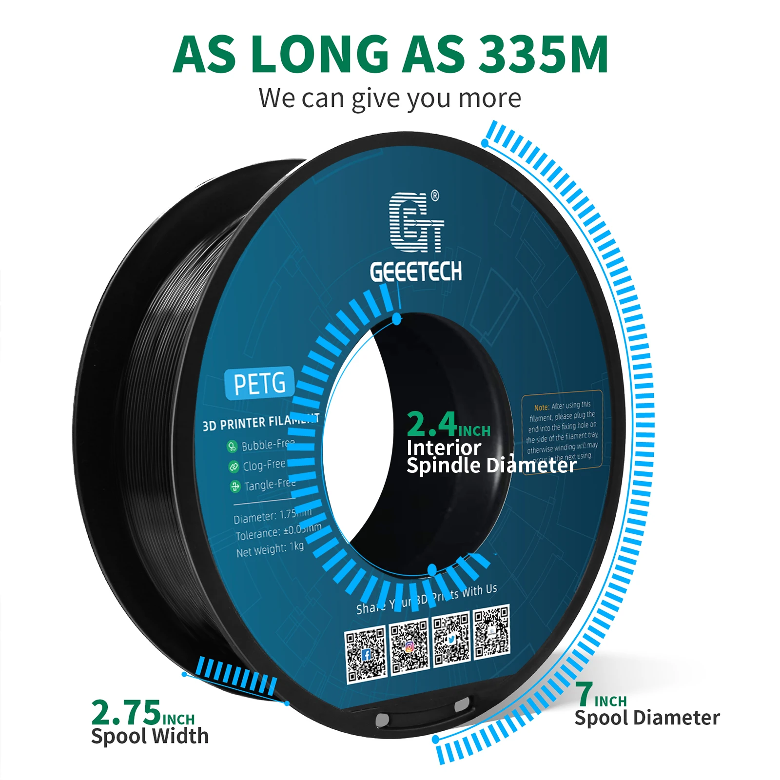 Geeetech PETG 10kg 1.75mm żarnik 3d drukowany drukowany próżniowy opakowania lokalne magazyny kolorowe plastikowe dla większości drukarek 3D FDM