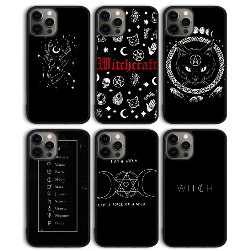 Witch Witchcraft Phone Case Cover For iPhone 16 15 14 13 mini 12 Pro Max Cover For iPhone 16 15 14 11 Pro Max XS XR Plus Coque