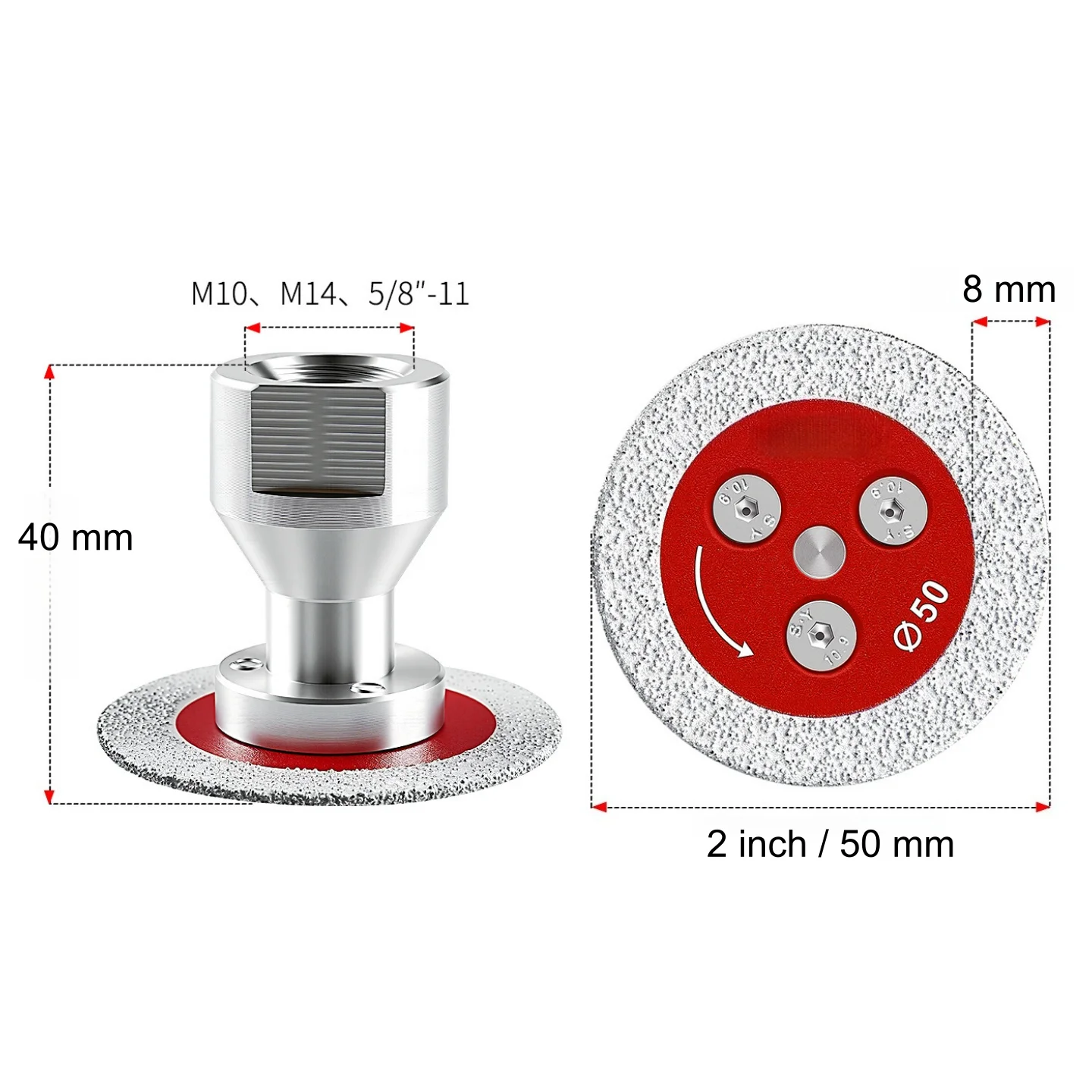 2Inch 50mm Diamond Mini Saw Blade with M10/M14/5/8