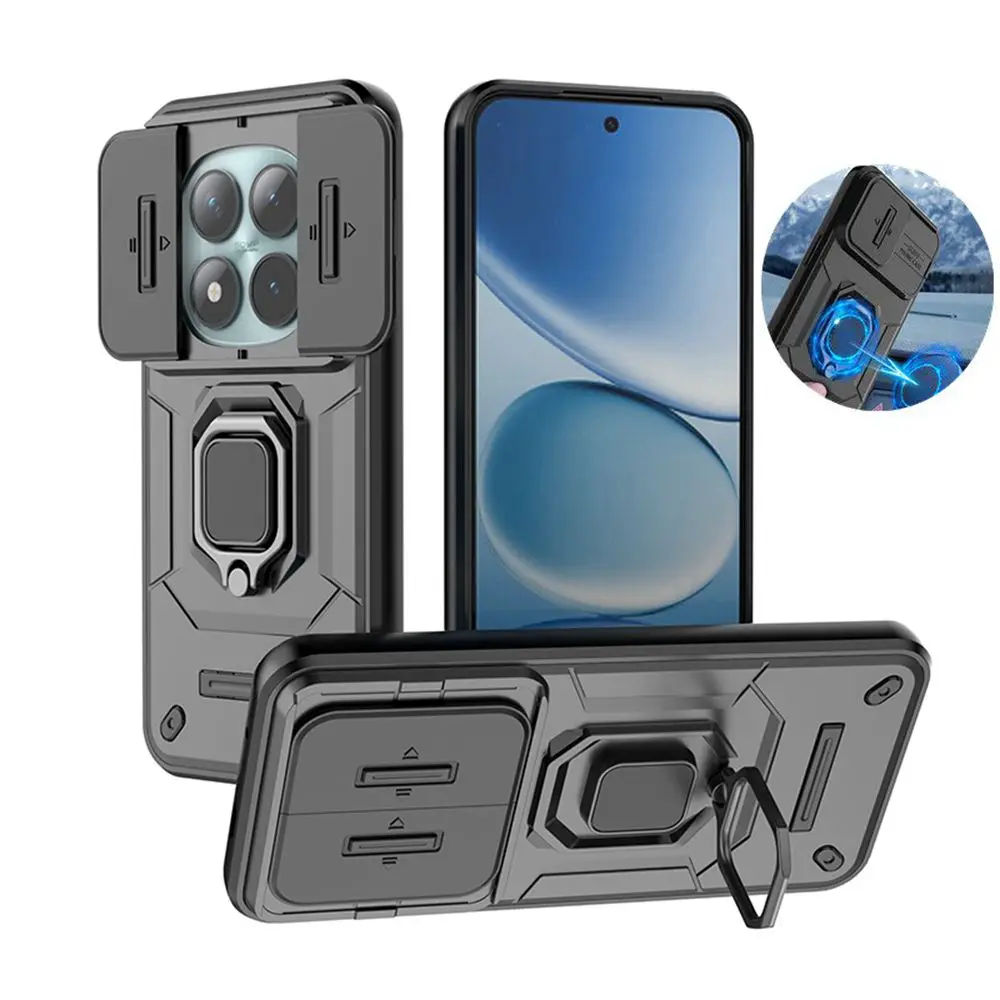 حافظة لهاتف Xiaomi Redmi Note 15 Pro + 5G حافظة حماية للكاميرا حافظة لهاتف Redmy Note 15 Pro Plus غطاء حلقة حامل مغناطيسي #1