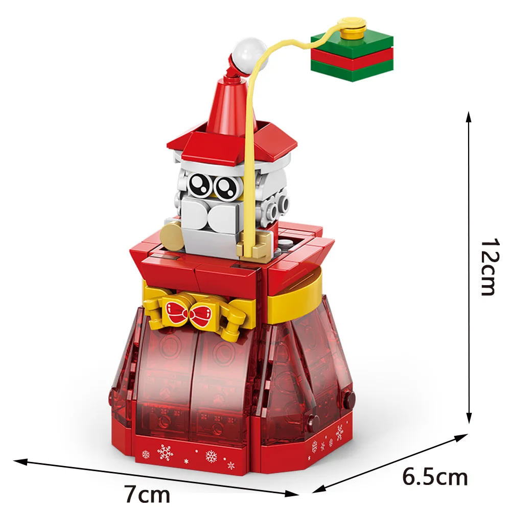 Natale Babbo Natale Casa di neve Pupazzo di neve Casa Building Blocks Mattoni Decorazione fai da te Ornamento da tavolo Giocattoli per bambini