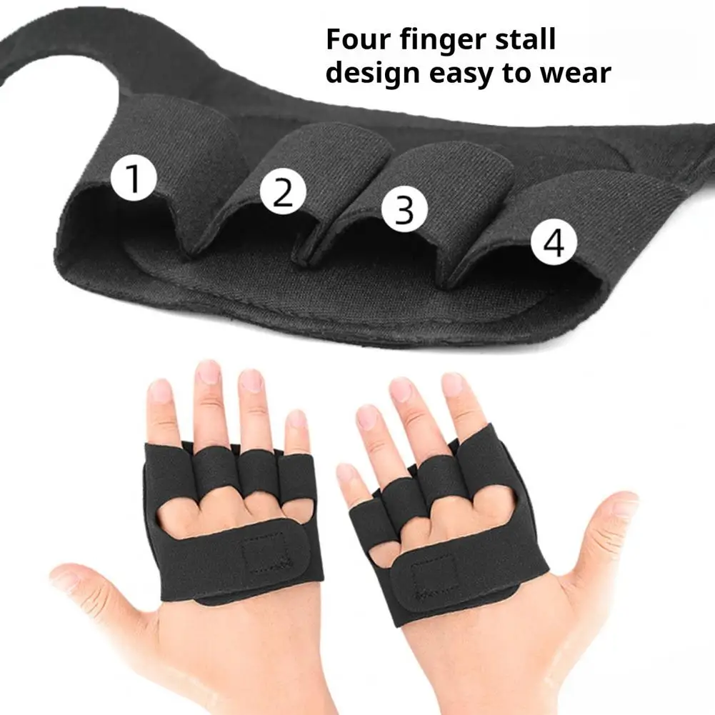 

Four-finger Cot Gym Gloves Adjustable Mini Weight Lifting Gloves for Men Women Breathable Anti-slip Palm for Fitness for Sports