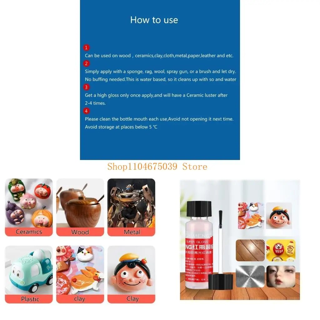 石材、樹脂、粘土、木材、陶芸工芸品用の高光沢仕上げコーティング、環境に優しい光沢保護トップコート、マット仕上げ