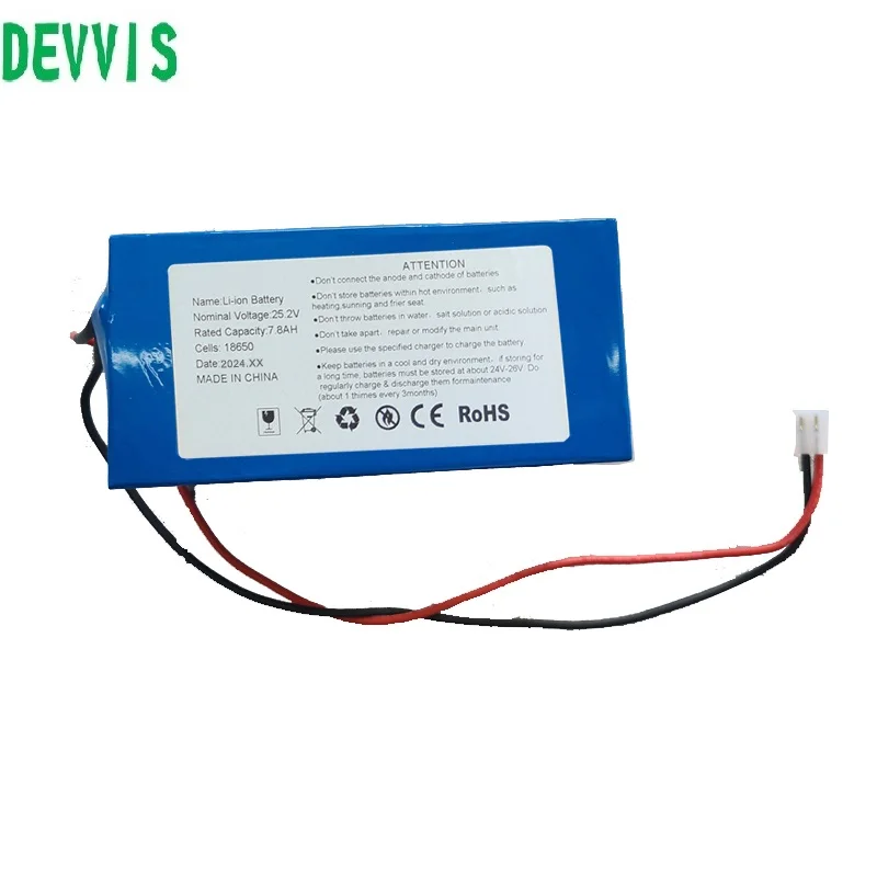 Bateria de Lítio para Robô Cortador de Grama Devvis E1600t E1800t E1600 E1600t Precisa de Peças 7.8ah Bateria de Lítio Peça2 Peças 7.8ah