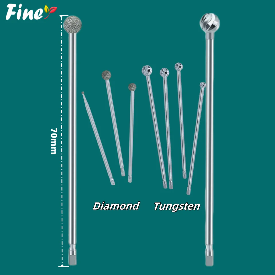 

Dental Tungsten Burs 70mm Dental Diamond Burs Sharp Dental Tungsten Carbide Burs for Implant Surgery Osteotomy Handpiece