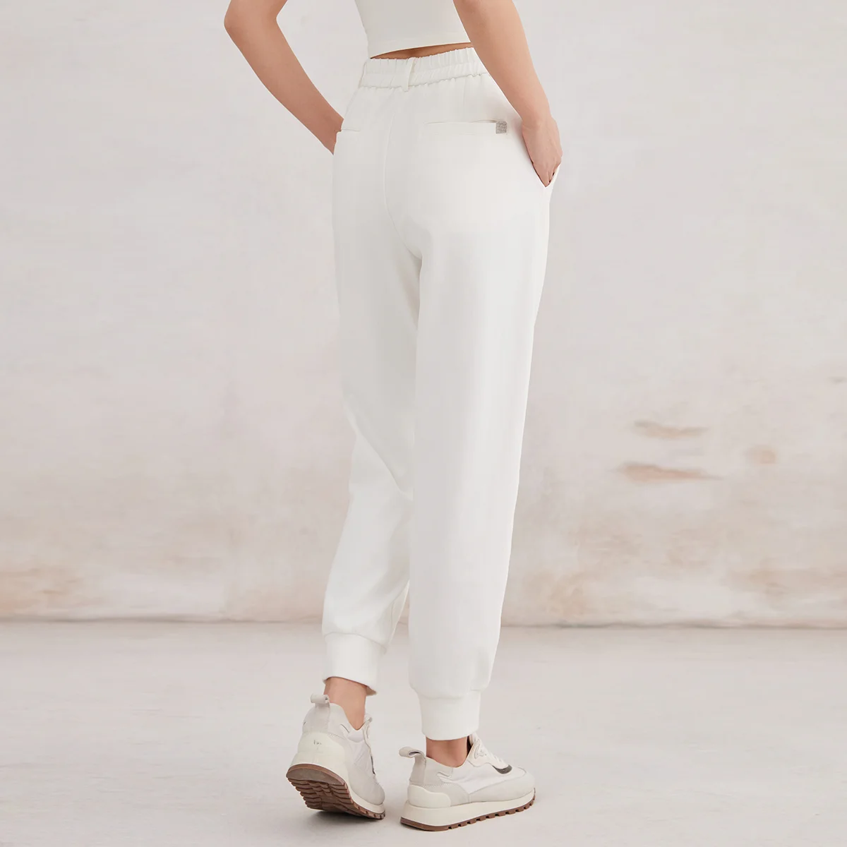 K3062W High quality luxury women\'s clothing 96% combed cotton sweatpants spring Trousers