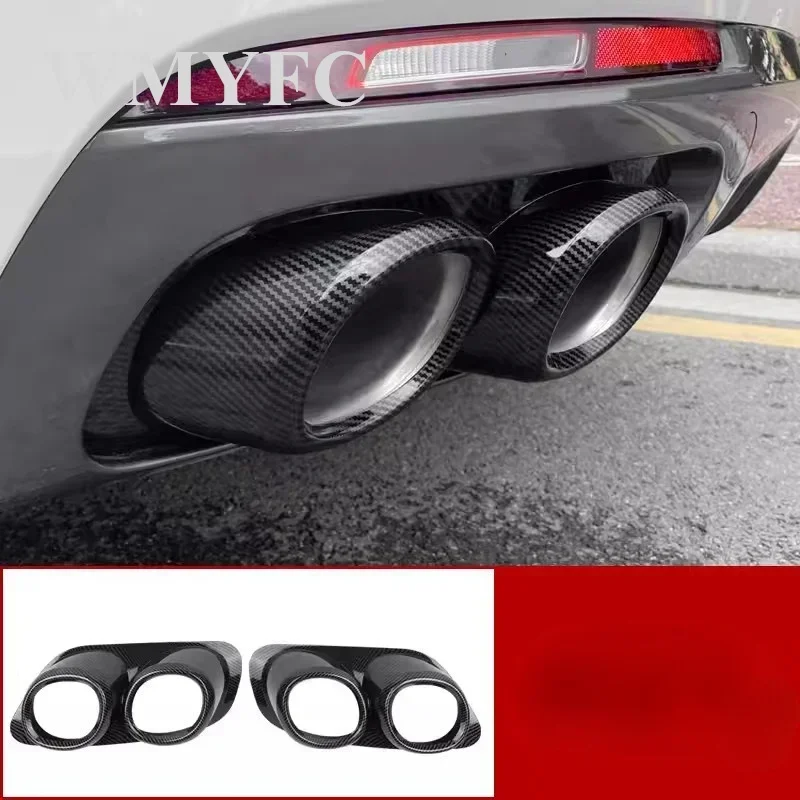 2021-2024 Carbon Car Cover Muffler Exterior Back Pipe Dedicate Exhaust Tip Tail Outlet Parts For Changan UNIK UNI-K Accessories