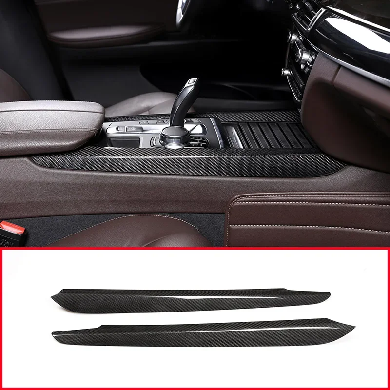 

2pcs Real Carbon fiber For BMW X5 f15 X6 F16 2014-2018 Car Center Decoration Trim Accessories (Left Hand Drive) Y