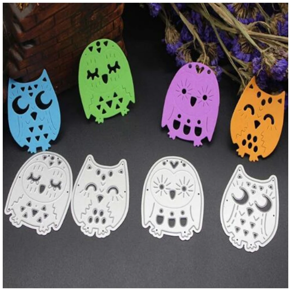 

YINISE Metal Cutting Dies Scrapbooking Stencils Owls DIY PAPER Album Cards Decoration Embossing Folder Die Cut Cuts Tools Mold