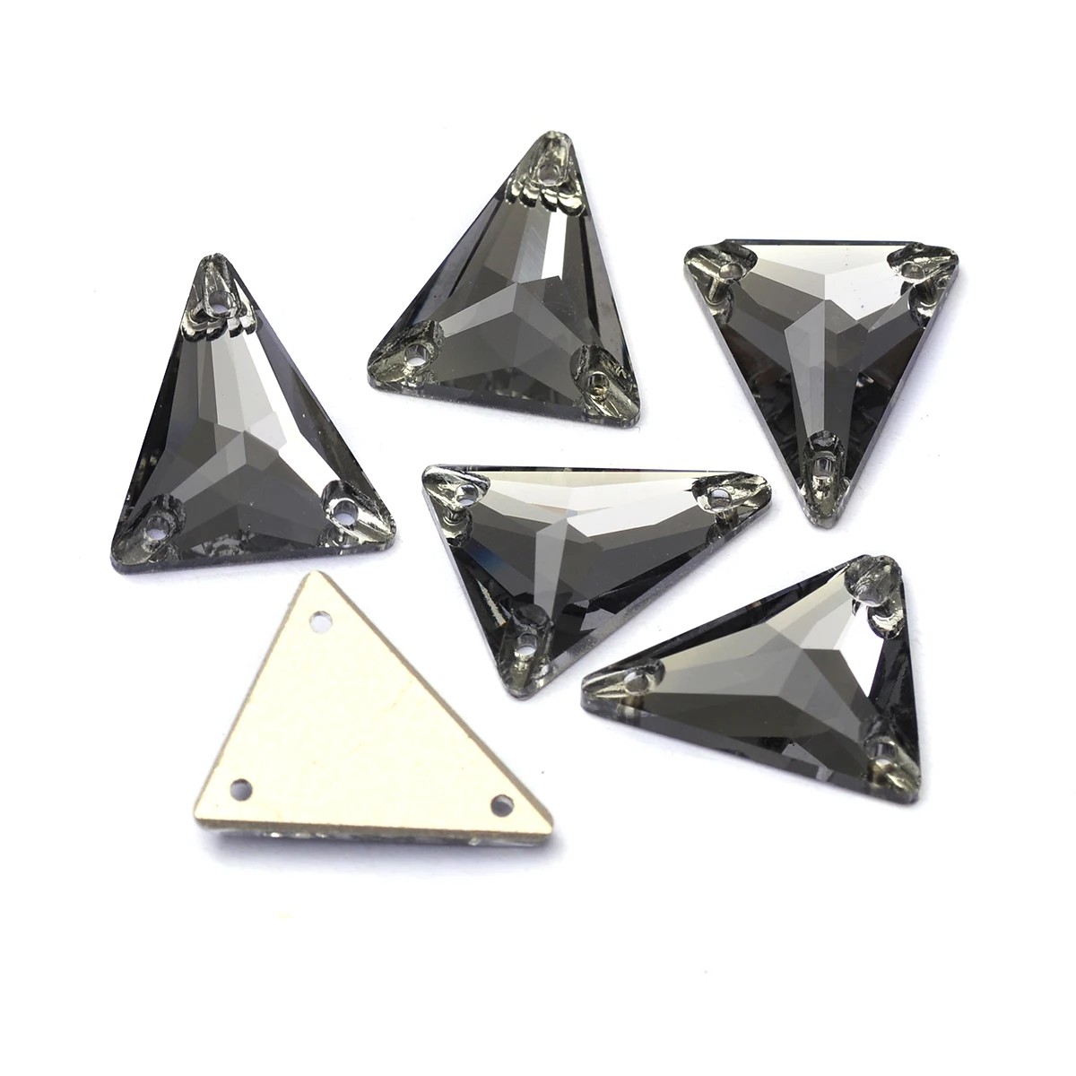 Pubrilex Black Diamond Alle Formen Aufnähbare Strasssteine Flache Kristallperlen Nähzubehör für Kleidung und Schmuckdekoration – Detail 9