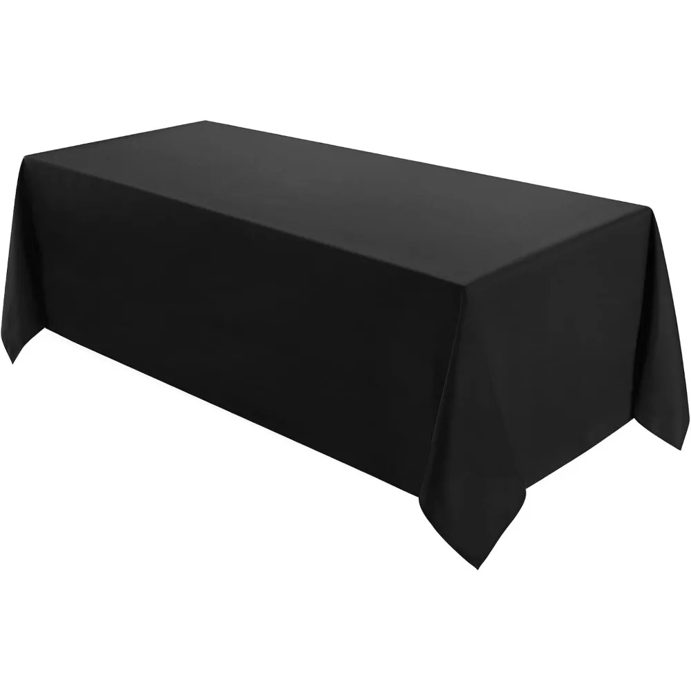

Tablecloth 90 * 132inch Rectangle Table Cloth Polyester, Stain Wrinkle Resistant Polyester Dining Table Cover