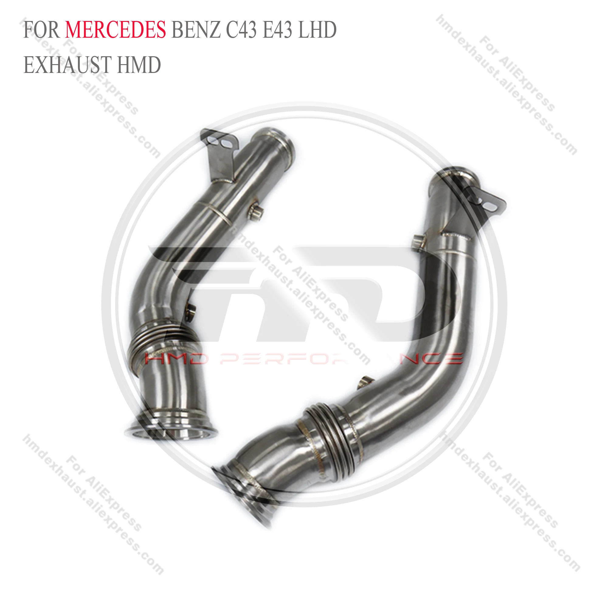 

Downpipe for Mercedes Benz C43 E43 LHD without Heat shield HMD Exhaust System Performance Quality certification