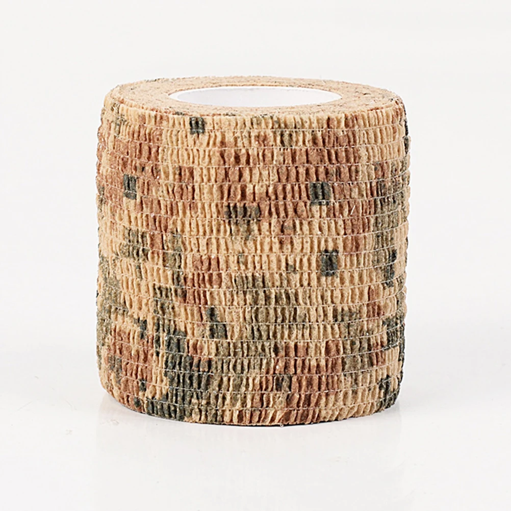

12 Pcs Self Adhesive Pet Bandage Non Woven Elastic Camouflage Dog Horse Athletic Wrist Tape Durable Safe Fashion
