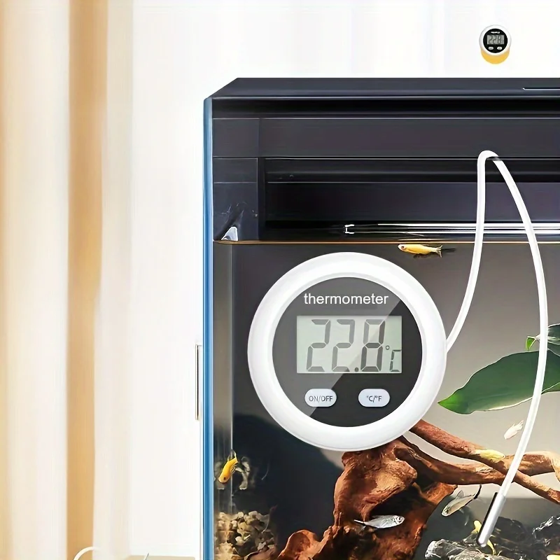 

Digital Thermometer, Digital Aquarium Thermometer with LCD Display, Thermometer with Magnet and Bracket, Fahrenheit/Celsius