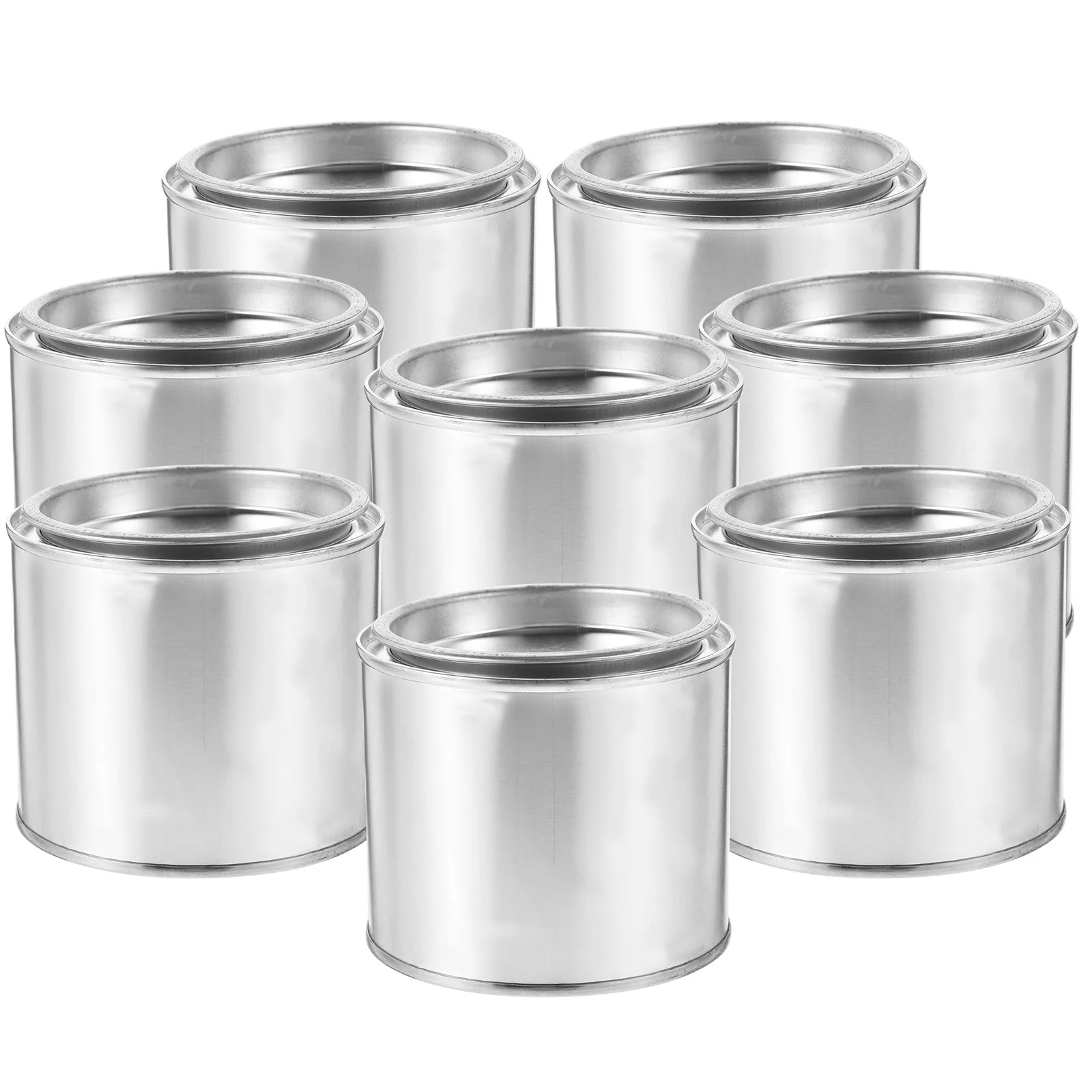 

8PCS Paint Mixing Iron Can Round Metal Oil Paint Cans Portable Printing Ink Storage Can Practical Paint Storage Can Sturdy Oil