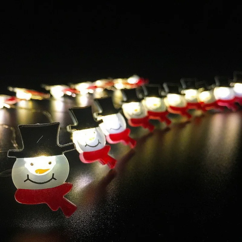 

Snowman Shape String Lights For Patio Micro 2m 20-led Timer Control Waterproof Battery Powered 5v