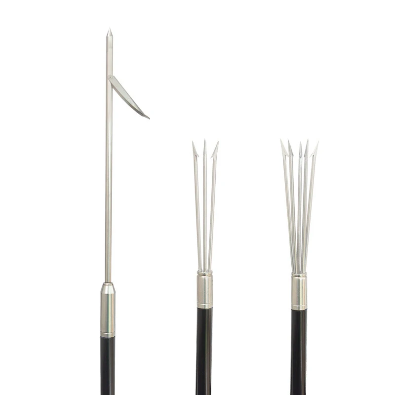 3 Kinds Harpoon Head Suit Fish Spear Tip Diving Spearfishing Gun Head Barbed Spear Tip Spear Gun Replacement Head Free Gift Rope - view 2