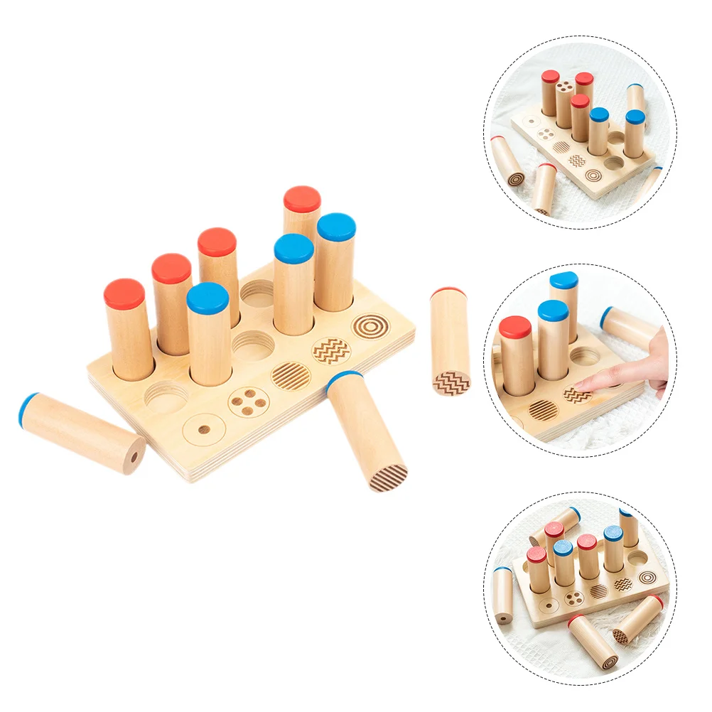 

1 set 1 Set Of Tubes Wooden Cylinders For Kids Educational Voice Pairing Game Montessori Learning Sensory Playwooden