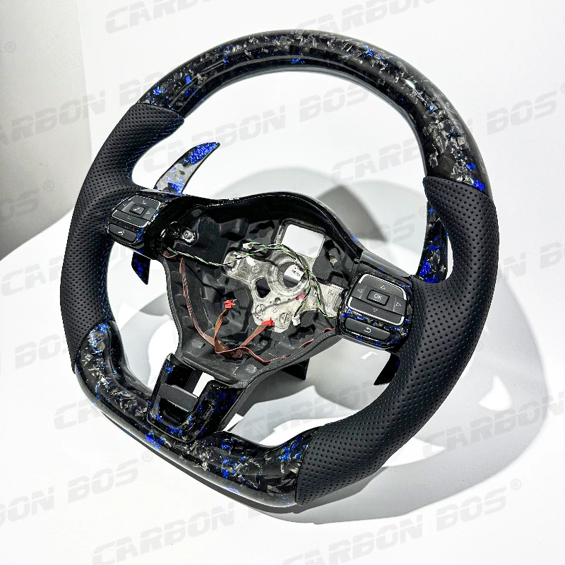Suitable for Mk6 Golf 7 MK7 Golf MK5 GTI Factory Direct Sales Customizable Carbon Fiber Personalized Steering Wheel view 3
