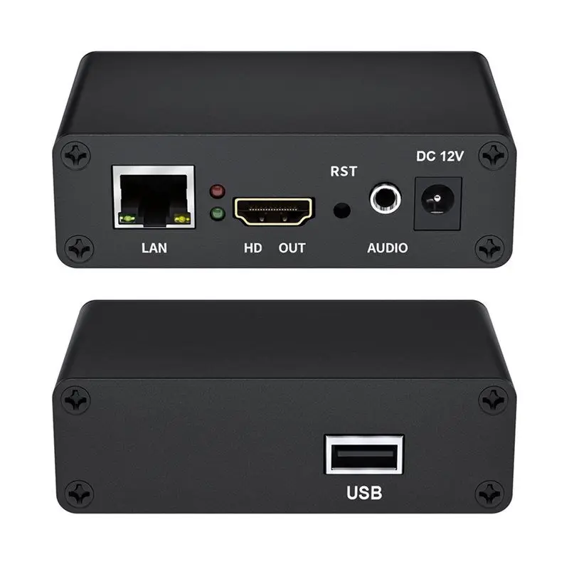 وحدة فك ترميز الفيديو AS95-3X HD 1080P@30FPS، تدعم H.265/H.264، البث المباشر لـ Youtube، Facebook، RTMP، SRT UK Plug