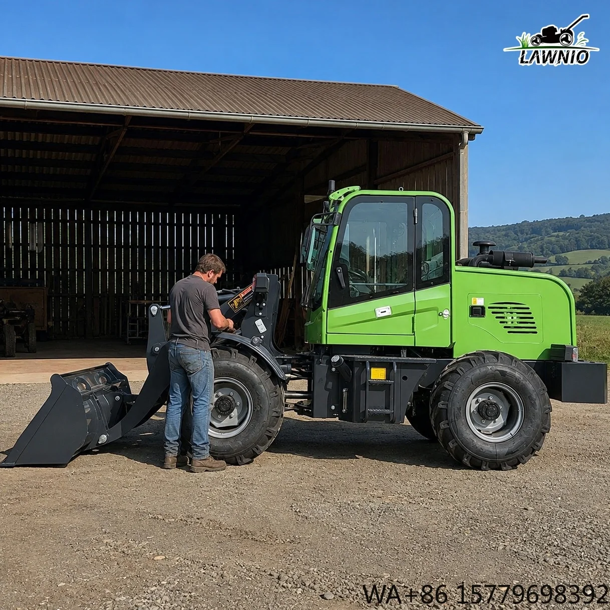 Factory Direct Supply  Wheel Loader  265 Hydraulic Torque Converter and Fast Working Cycle Farm Work  Loader