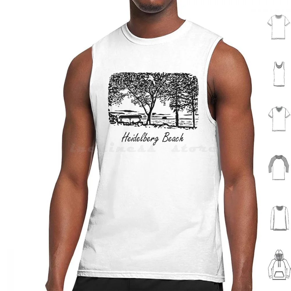 Heidelberg Beach Tank Tops Vest Sleeveless Heidelberg Beach