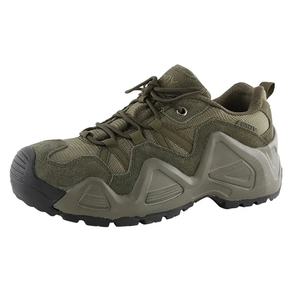 ESDY Military Combat Tactical Shoes Hiking Camping Shoes Wear-resistant Anti-slip Shoe Toe Protection Low Upper Breathable